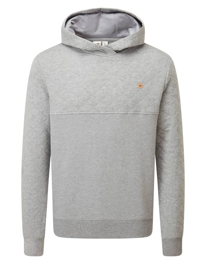 M Quilted Block Hoodie Grey Heather