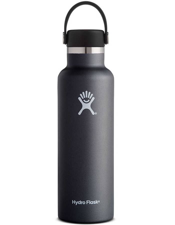 21 Oz Standard Mouth With Standard Flex Cap Black + Hydro flask
