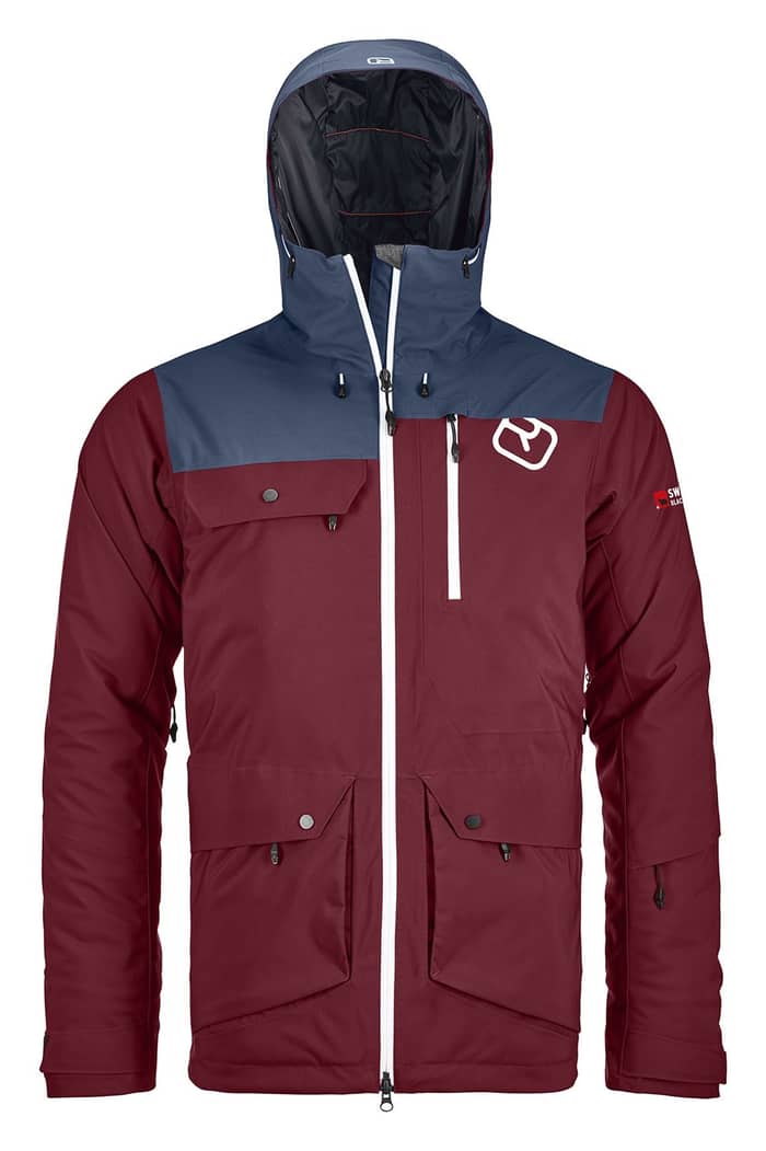 2L Swisswool Andermatt Jacket M Dark Blood + Ortovox