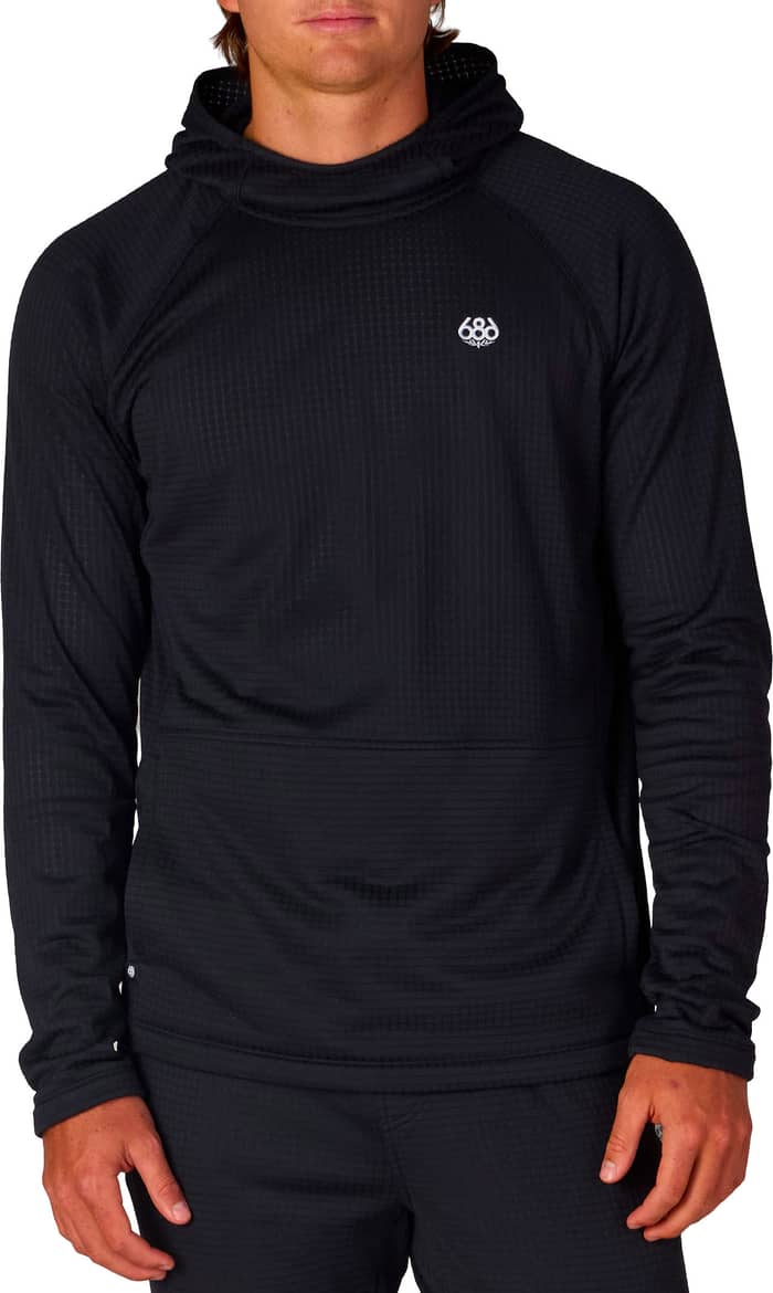 M Mission Grid Raglan Hoody Black