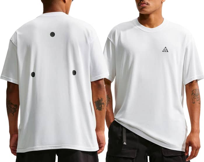 M Nike ACG DF Tee Std Hike Lbr Rflv Summit White