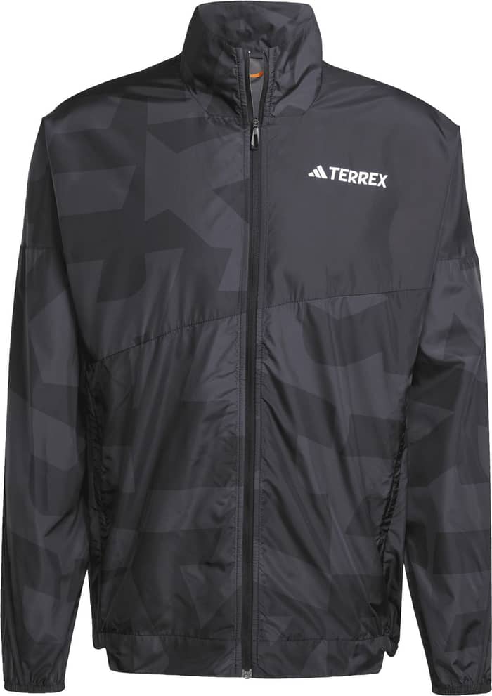 Multi Print Wind Jacket Black Carbon