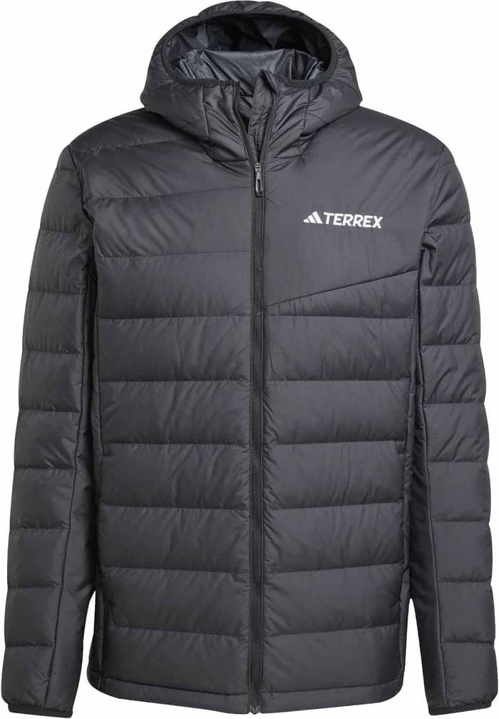 Multi Light Down Hooded Jacket Black