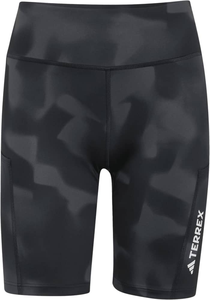 Multi 8" AOP Tight Short W Black