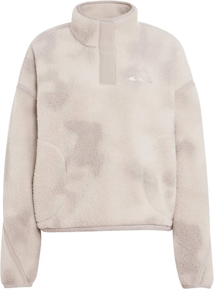Multi High Pile Fleece Pullover AOP W Wonder Alumina