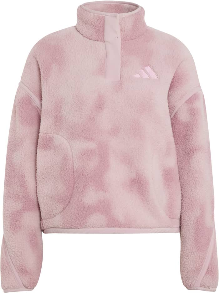 Multi High Pile Fleece Pullover AOP W Magic Mauve