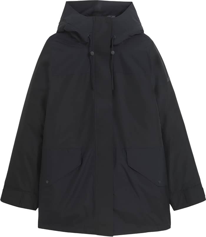 Quilted Mid-Lenght Gore-Tex Parka W Black
