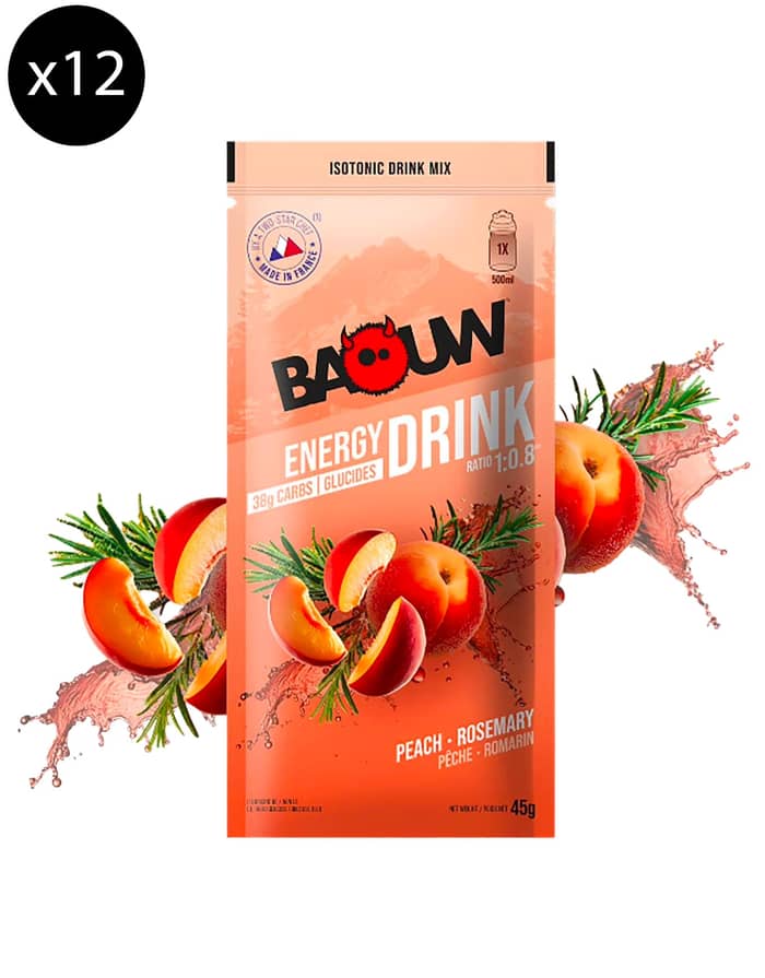 Pack Boisson Isotonique Sachets Pêche-Romarin (x12)