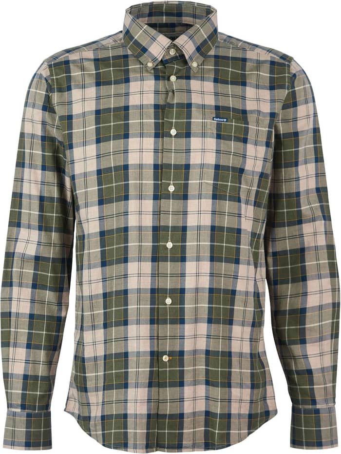 Wetheram Tailored Tartan Shirt Forest Mist