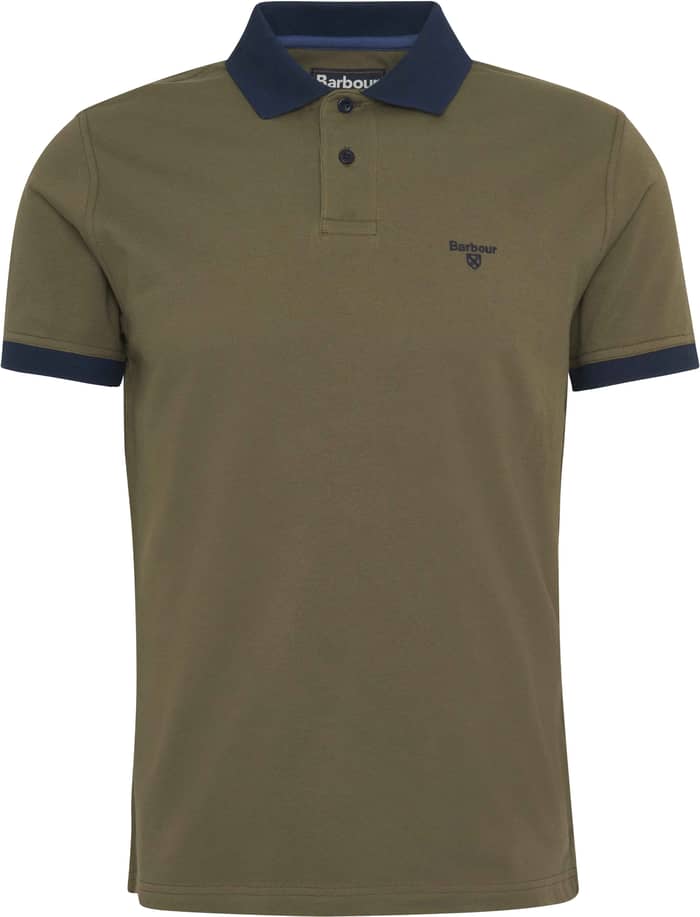 Lynmouth Tipped Tailored Fit Polo Shirt Uniform Green