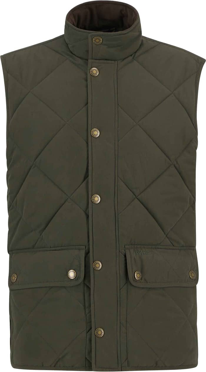 Winter Lowerdale Quilted Gilet Dark Olive