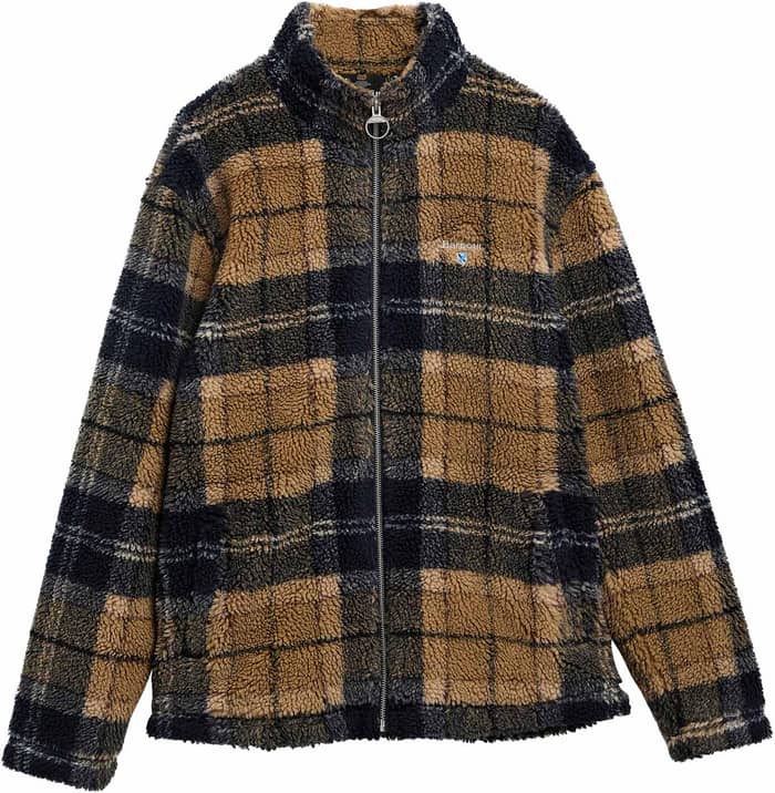 Tartan Fleece Zip Through Sweatshirt Birchwood Dress Tartan