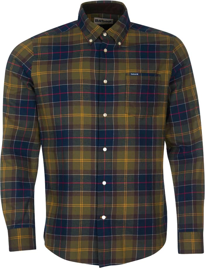 Fortrose Tailored Tartan Shirt Shadow Classic Tartan