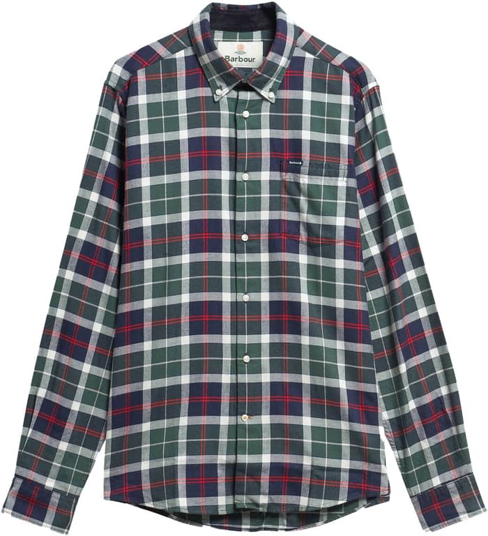 Fortrose Tailored Tartan Shirt Evergreen Tartan