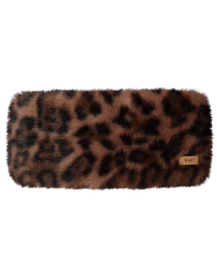 Fur Headband Print Brown