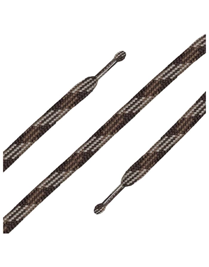Lacets Plats Gris/Taupe