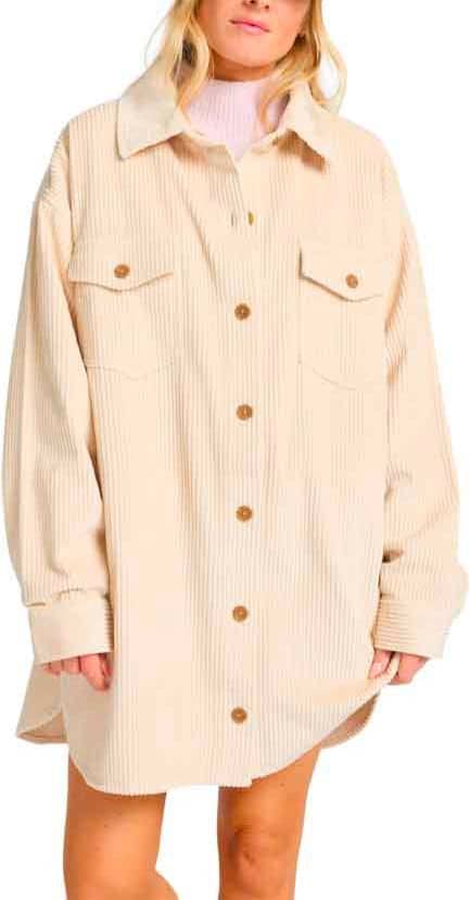 Winter Ocean Shirt Dress W White Cap