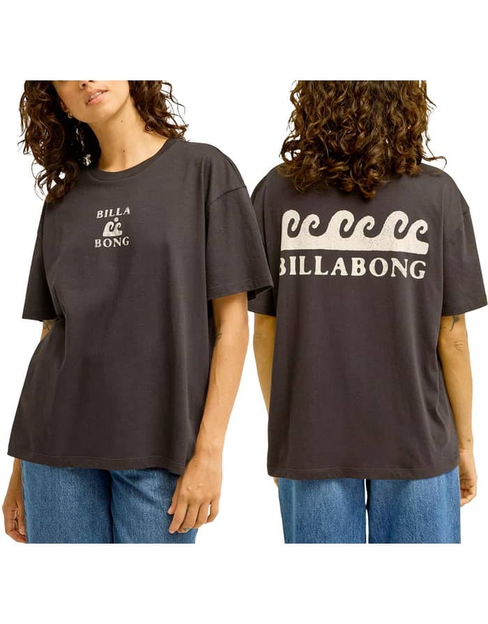 Surfing In Town Tomboy SS Tee Black Pebble