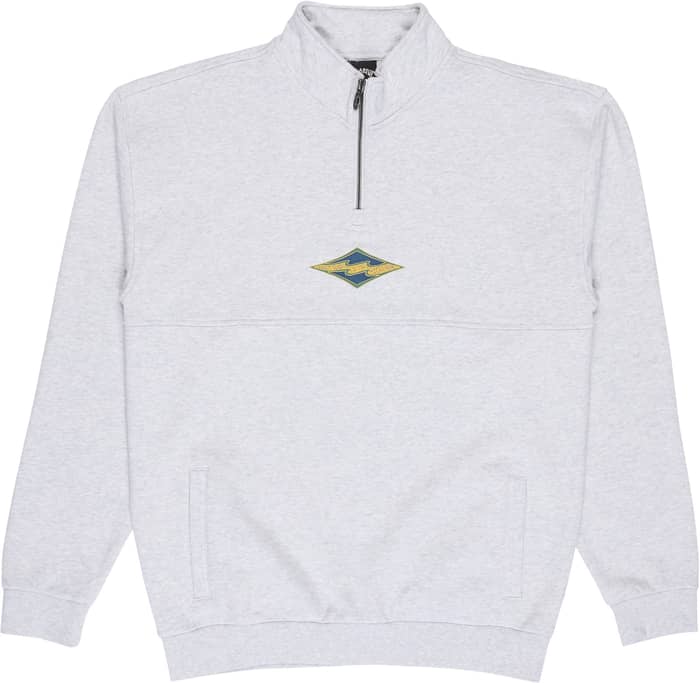 Burleigh Mock Neck Sweatshirt Light Grey Heather