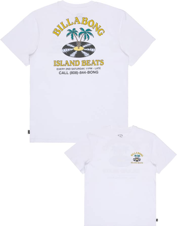Island Beats SS Tee White