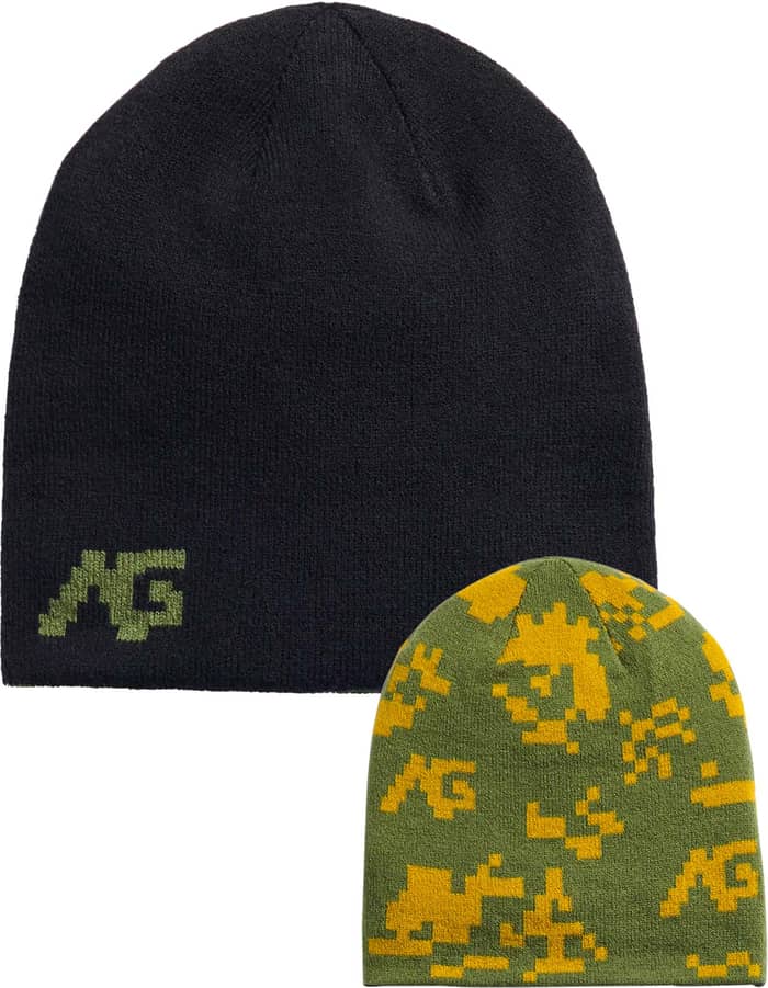 AG Outfall Reversible Beanie True Black Digi Camo