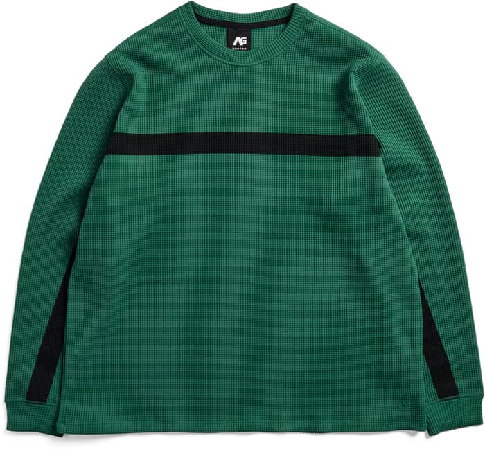 AG Tech Layer Waffle Crewneck Dirty Money True Black