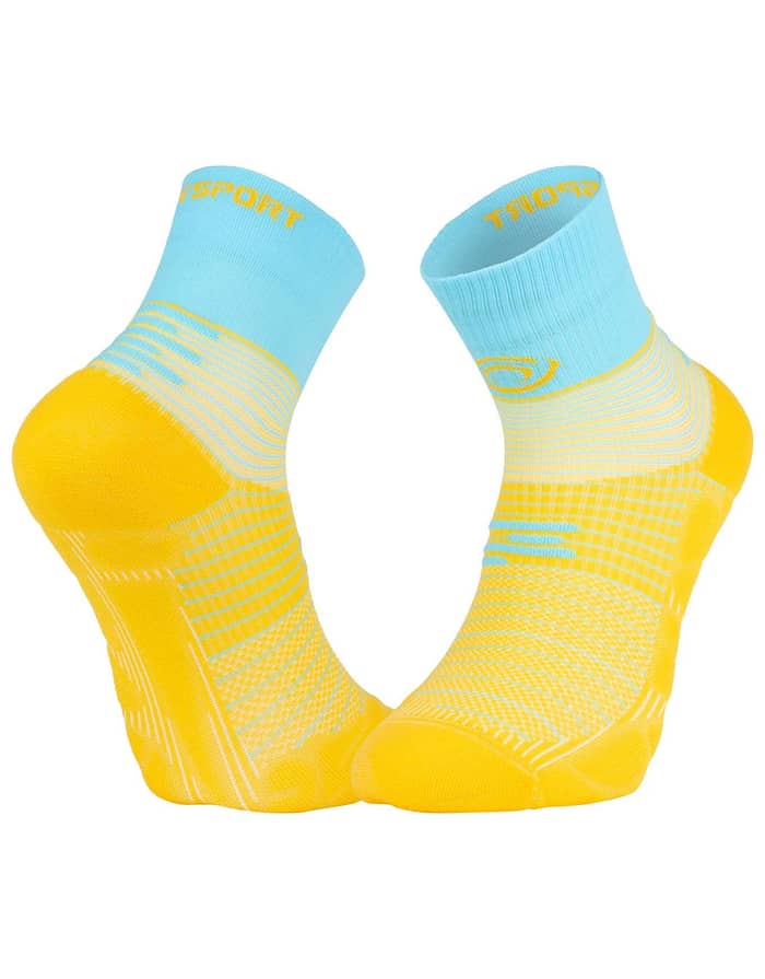 Socquette Run Marathon.2 Mid Jaune/Bleu