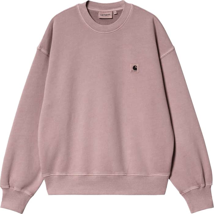 W' Nelson Sweat Glassy Pink Garment Dyed