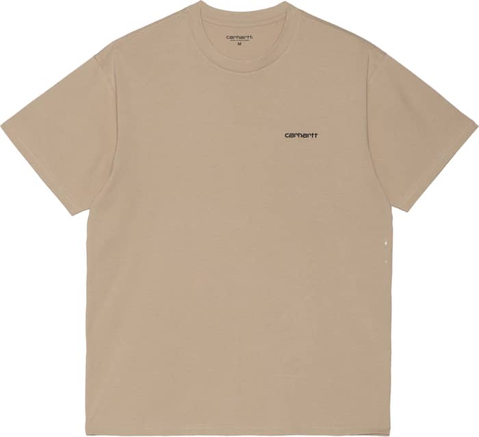 S/S Script Embroidery T-Shirt Wall / Black