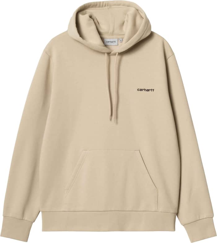 Hooded Script Embroidery Sweat Wall / Black