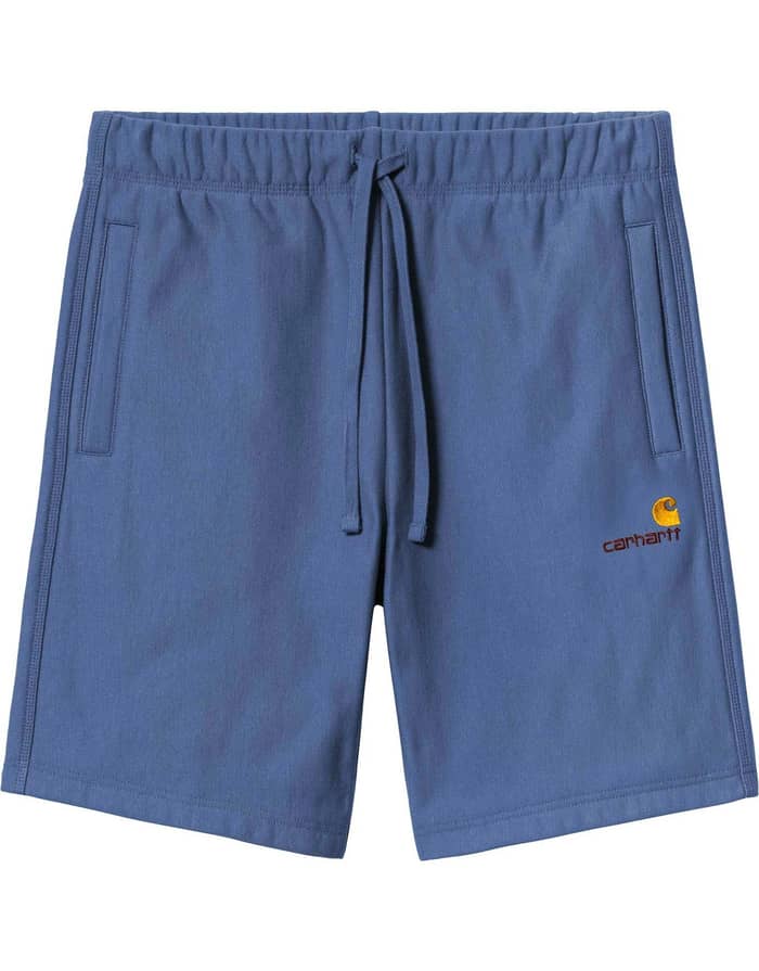 American Script Sweat Short Blue Iris