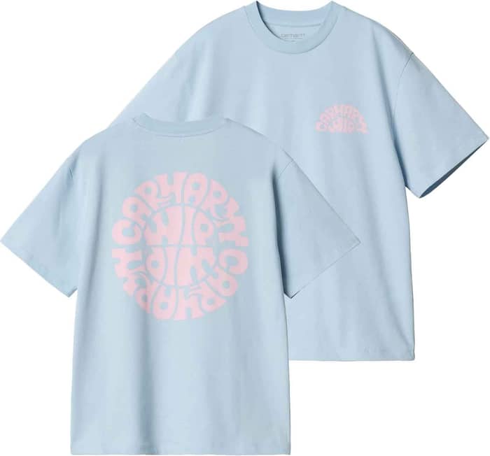 W' S/S Jazzy T-Shirt Air Sky / Air Pink