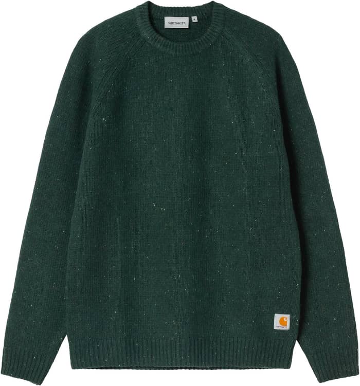 Anglistic Sweater Speckled Dark Scarab