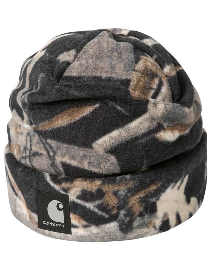 Blevin Beanie Camo Feather Tree Black