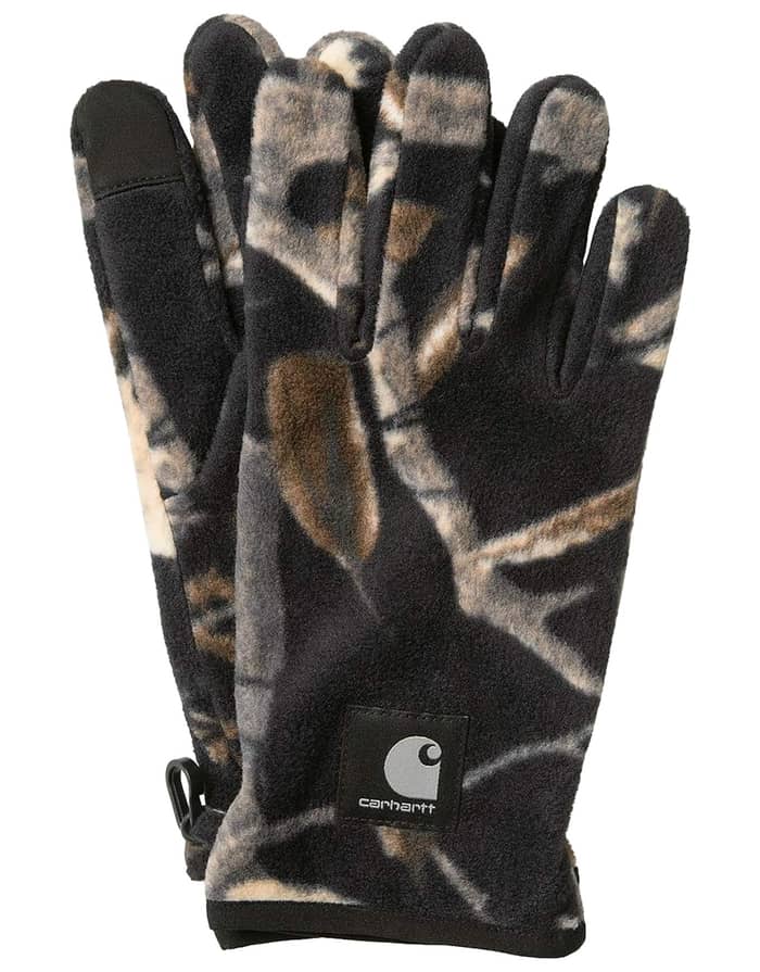 Blevin Gloves Camo Feather Tree Black