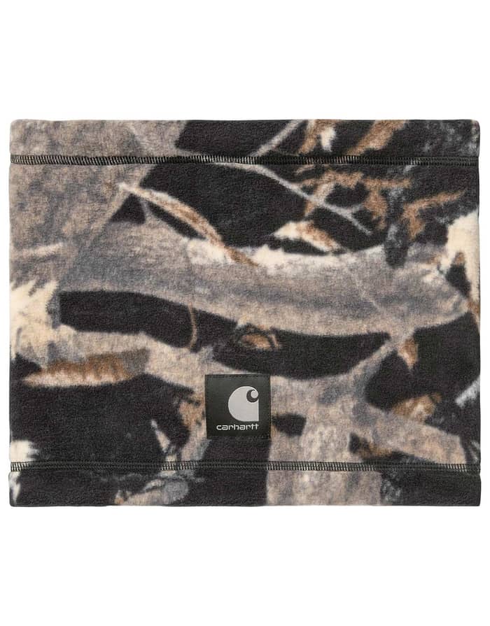 Blevin Neckwarmer Camo Feather Tree Black