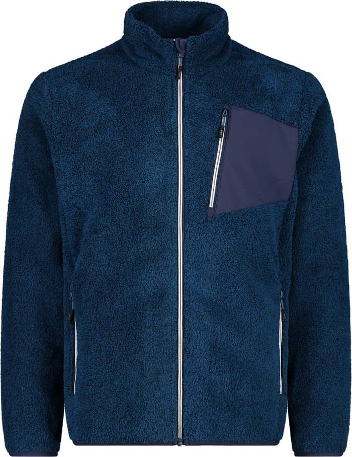 Man Jacket Melange Highloft Petrol B.Blue