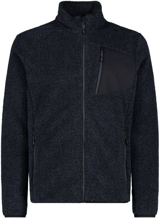 Man Jacket Melange Hightloft Titanio Nero