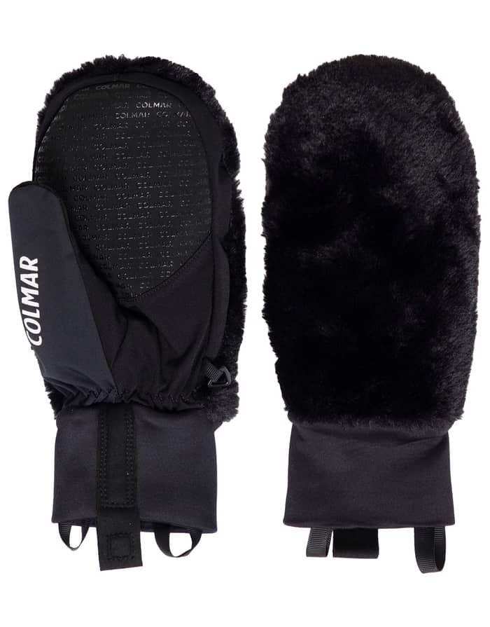 Ladies Gloves Ski Black Black
