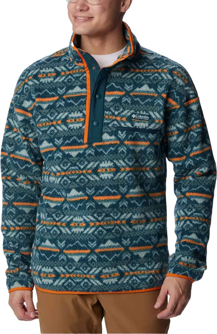 Helvetia™ Half Snap Fleece Night Wave Checkered Peaks Multi