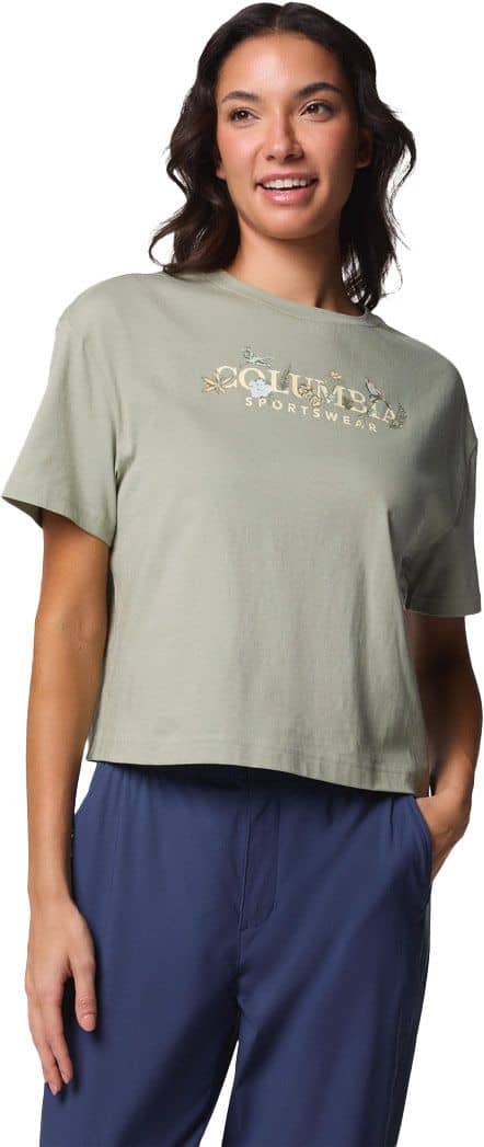 Rolling Bend Graphic Relaxed Crop SS Shirt Safari, Outback Critters