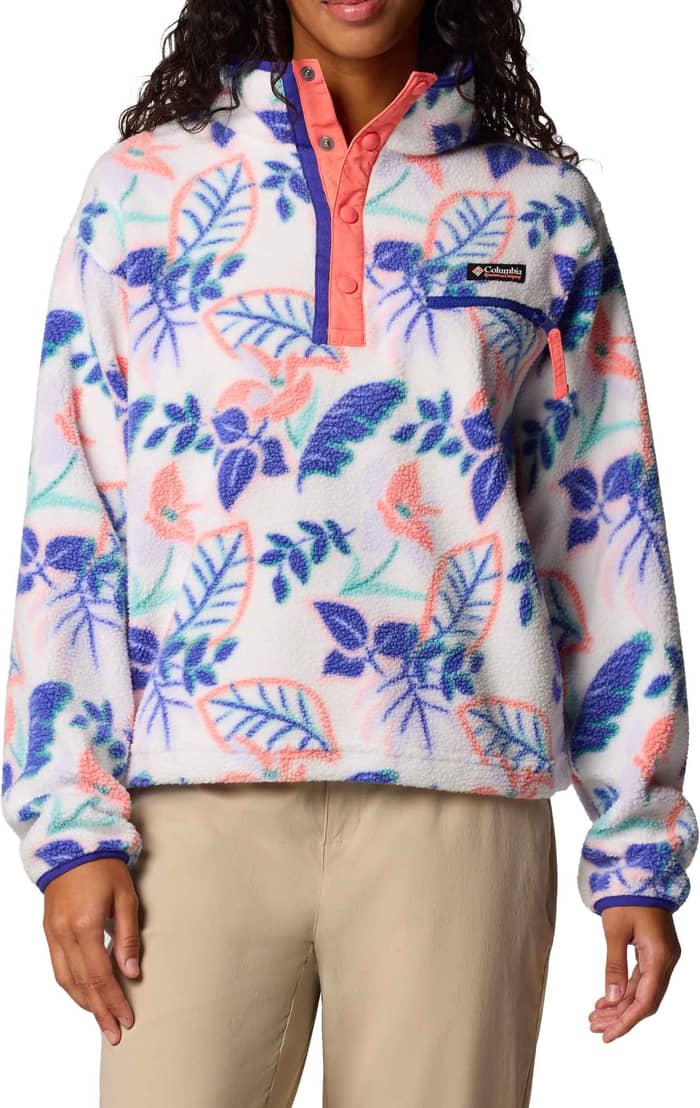 Helvetia II Printed Cropped Half Snap Sea Salt Pasteled Multi