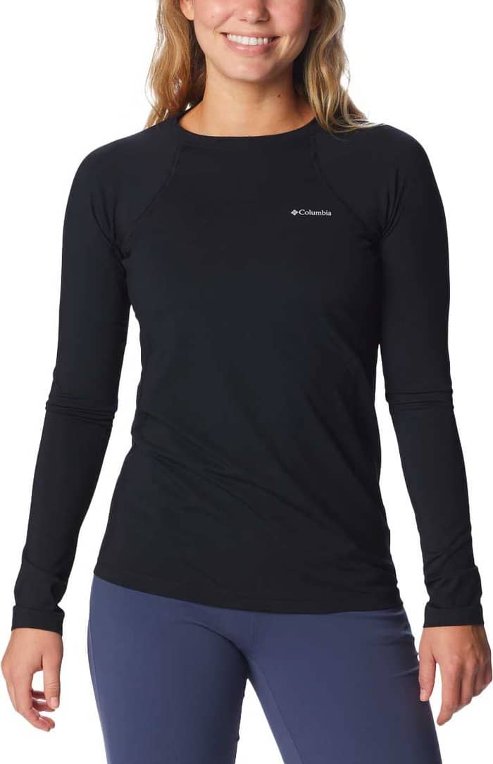 Midweight Stretch Long Sleeve Top W Black