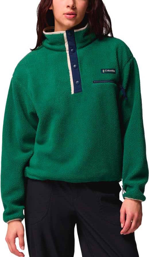 Helvetia II Cropped Half Snap Fleece Rain Frst Cllgt Nv Dark Stn