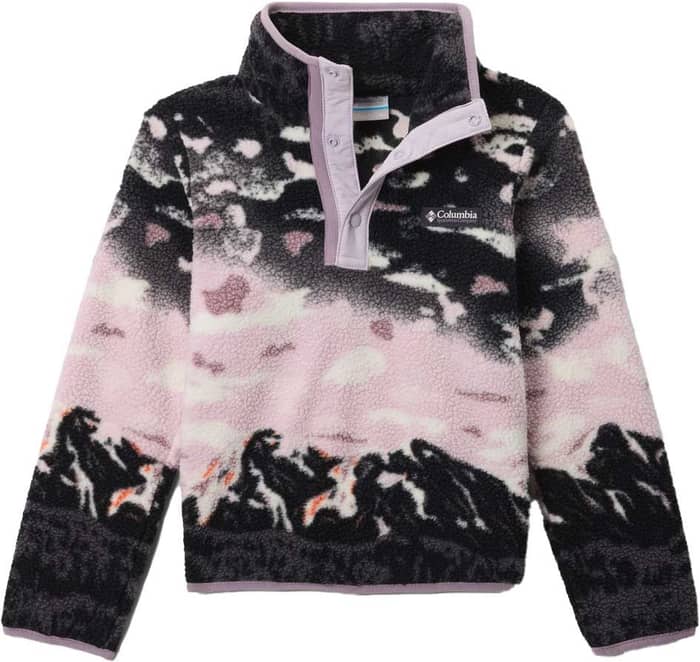 Helvetia II Printed Half Snap Fleece Shale Prpl Sstrs Lvndr Prl