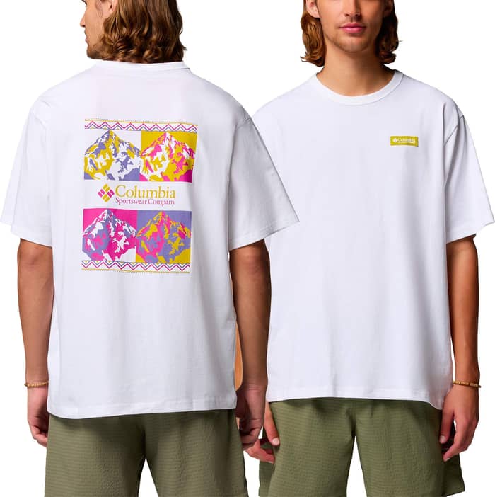 CSC Heavyweight Iconic Tee White Repeated Peaks