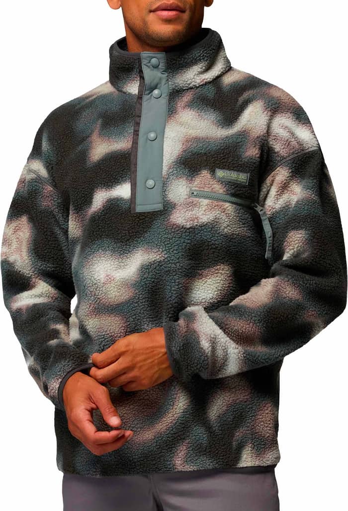 Helvetia II Printed Half Snap Fleece Sedona Sage Dyeflow