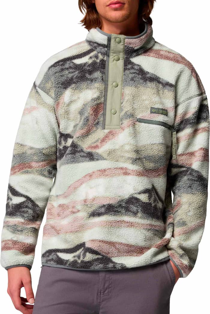 Helvetia II Printed Half Snap Fleece Sedona Sage Summits