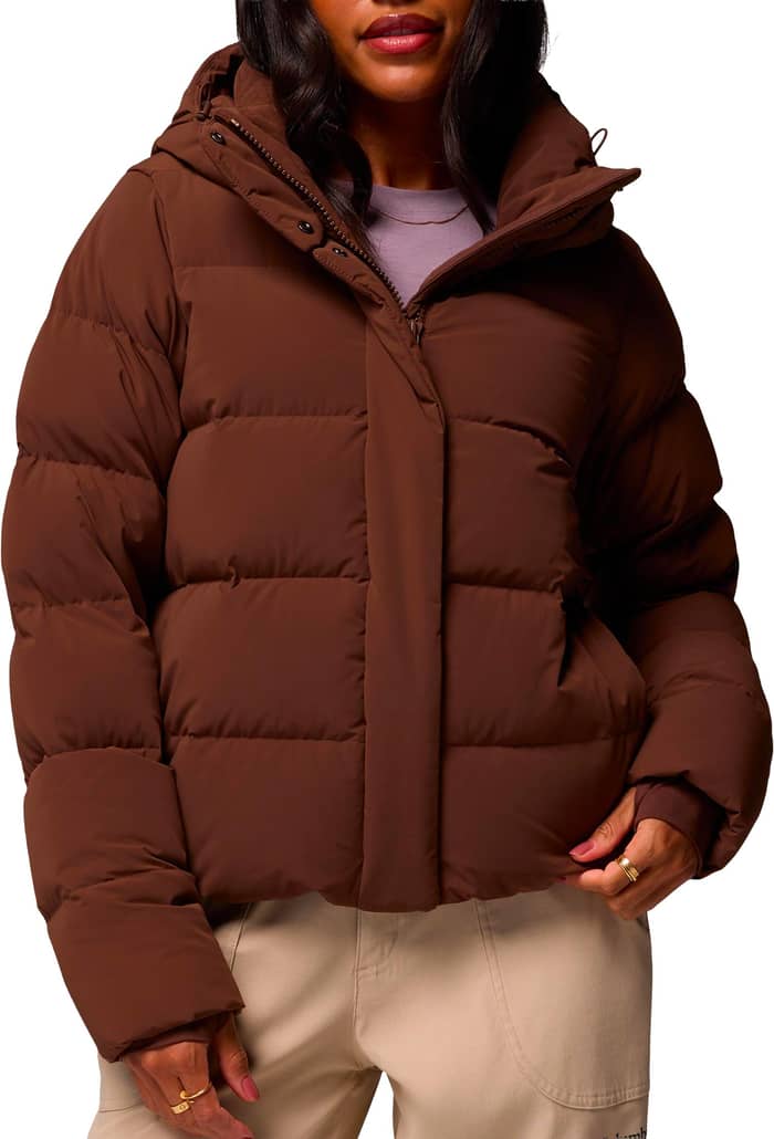 Amaze Puff Hooded Jacket Tobacco