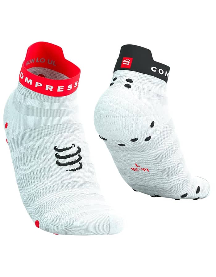 Pro Racing Socks V4.0 Ultralight Run Low White/Fluo Red/Black